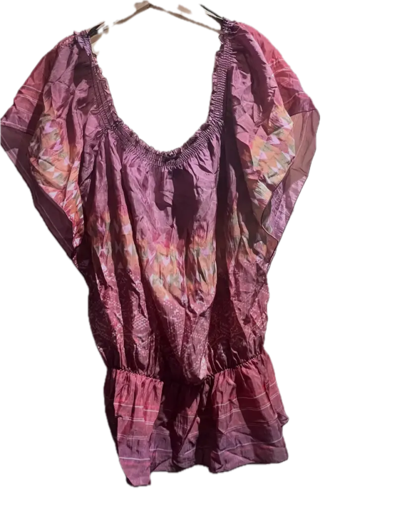 Blusa bohemia color burdeos - 2
