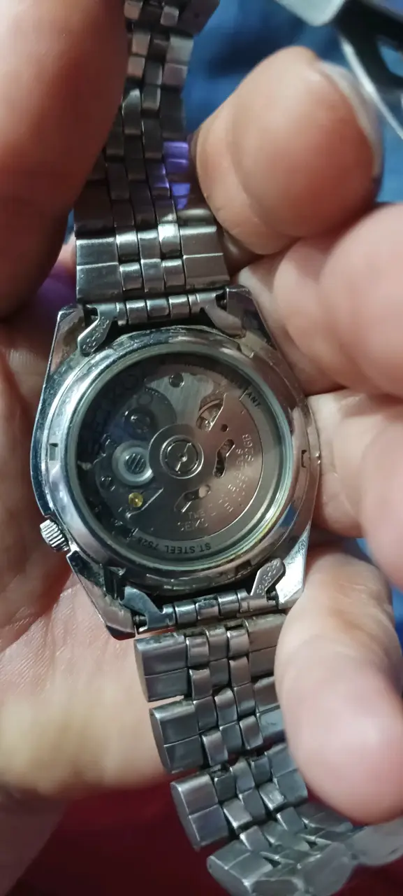 Reloj automático azul metálico - 4
