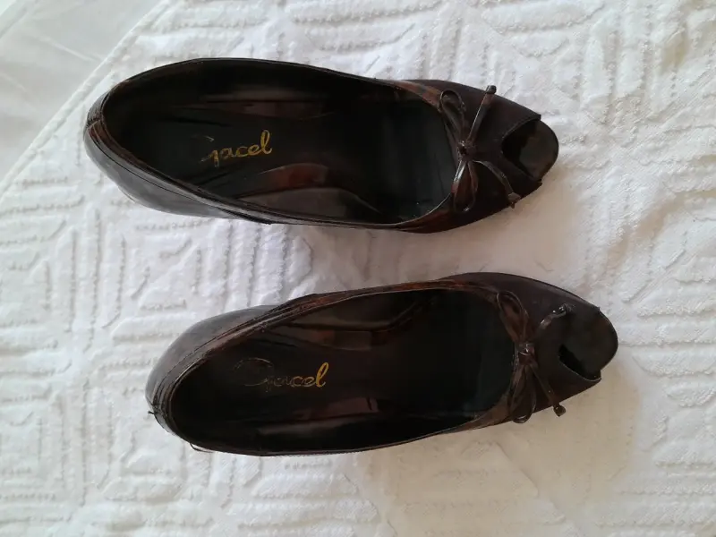 Zapatos de cuña marrones - 2
