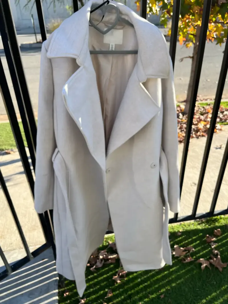 Abrigo tejido H&M beige - 3