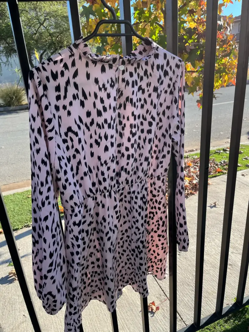 Vestido rosado estampado animal print - 1