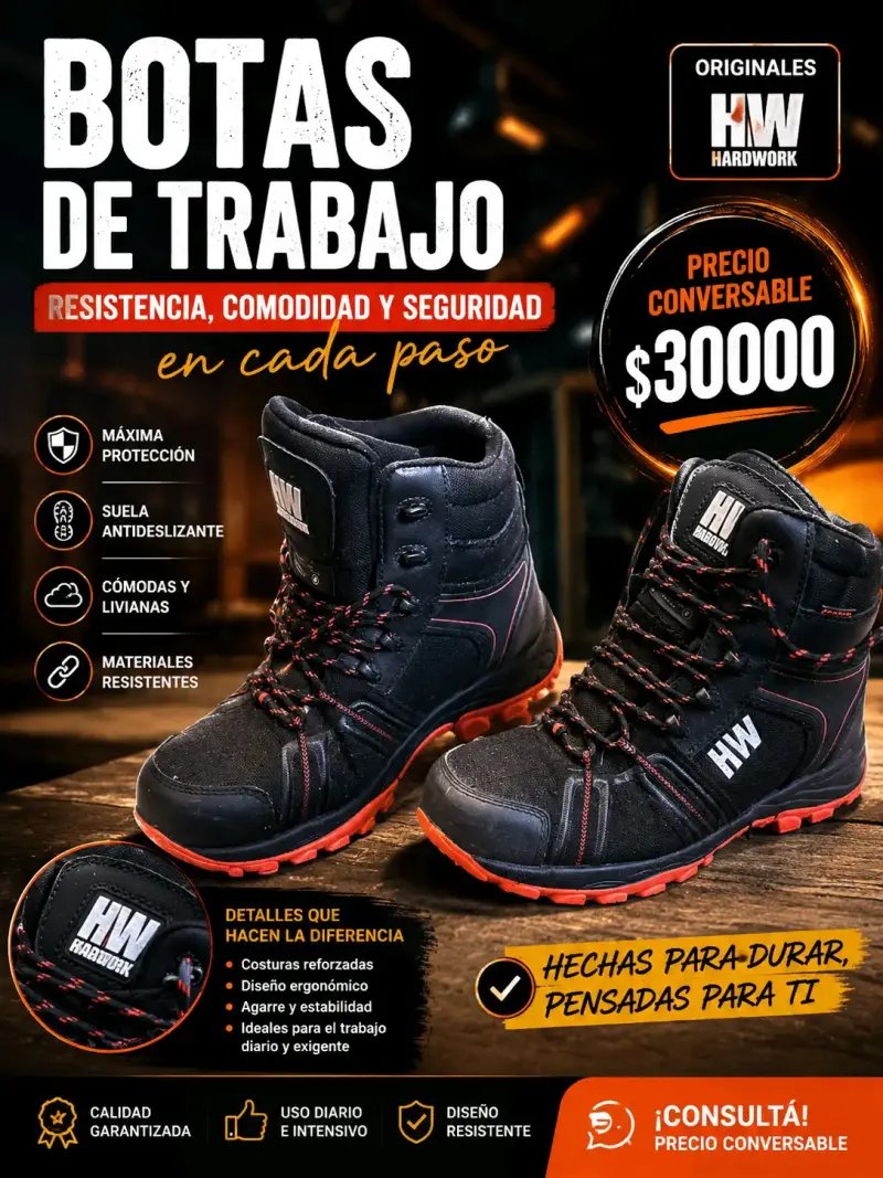 Botas de trabajo Hardwork negras