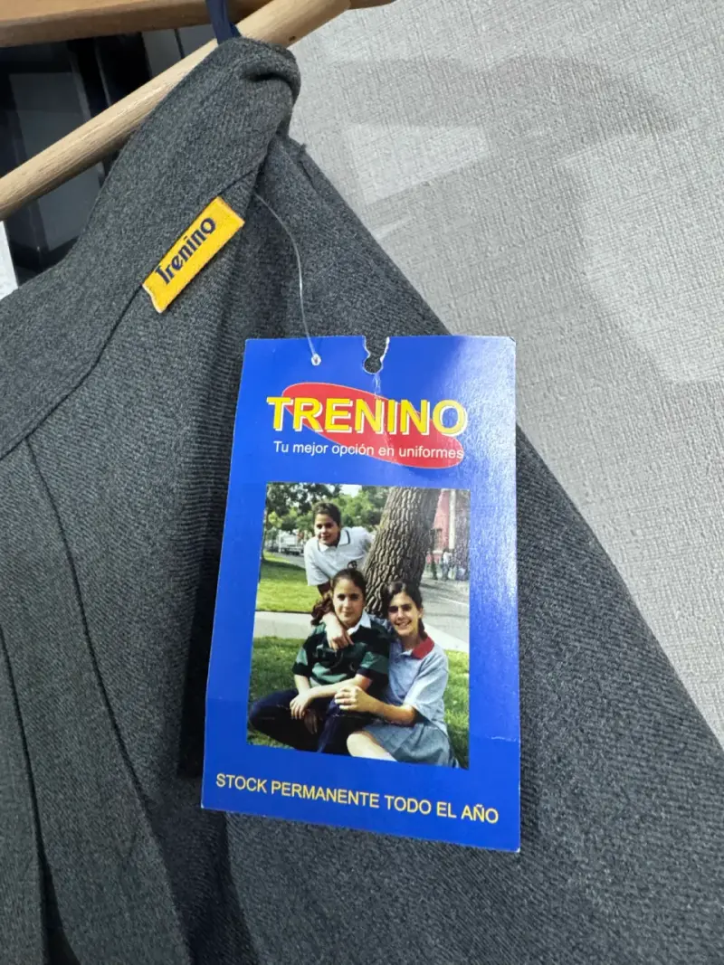 Falda gris uniforme escolar - 2