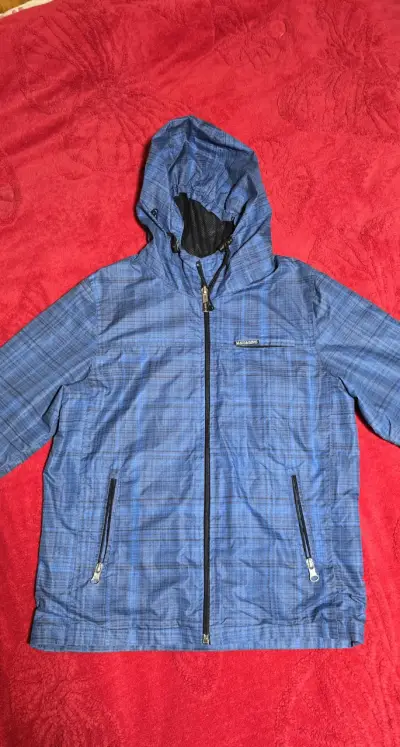 Parka azul con capucha - miniatura 1