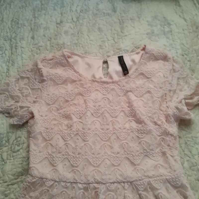 Vestido encaje rosa claro - 2