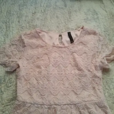 Vestido encaje rosa claro - miniatura 2
