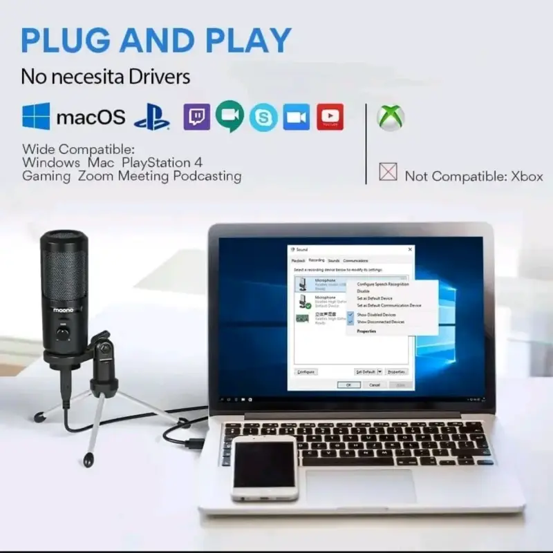 Micrófono USB Maono con trípode - 2