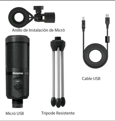 Micrófono USB Maono con trípode - miniatura 3