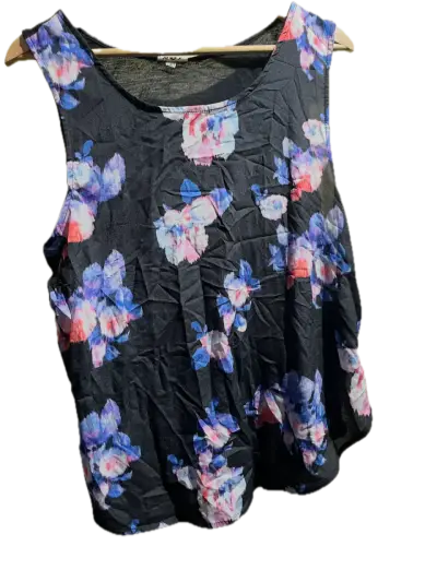 Blusa negra flores coloridas - miniatura 1