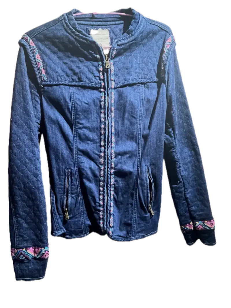 Chaqueta de mezclilla bordada - 1
