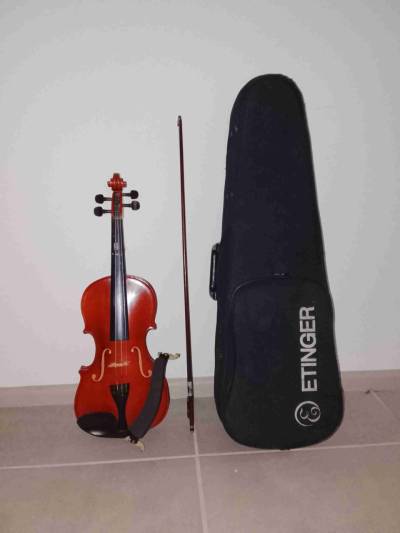 Violín con cuerdas de viola estuche y arco - miniatura 1