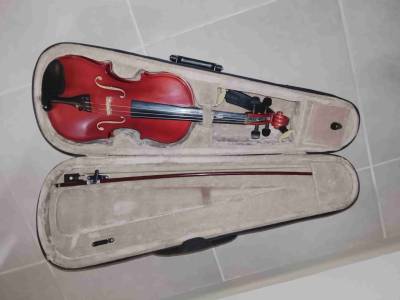 Violín con cuerdas de viola estuche y arco - miniatura 2