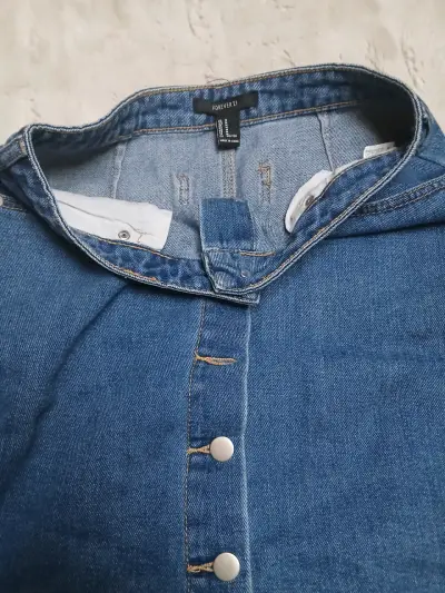 Falda denim con botones - miniatura 2