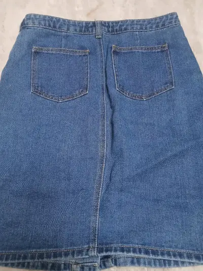 Falda denim con botones - miniatura 3