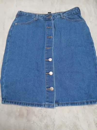 Falda denim con botones - miniatura 4