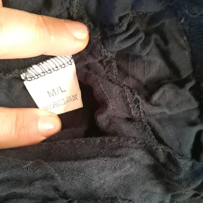 Pantalones palazzo azul - miniatura 3