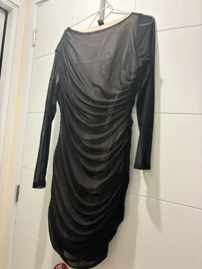 Vestido Mossimo negro transparente elegante - miniatura 1