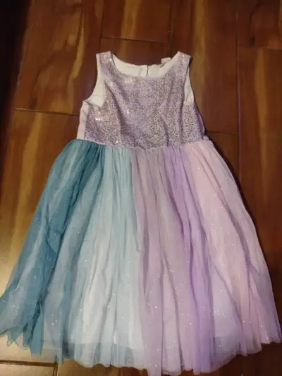 Vestido de niña multicolor brillante - miniatura 1