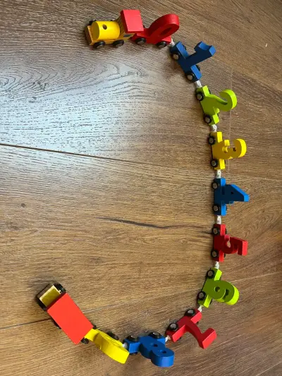 Tren de madera números coloridos - miniatura 2