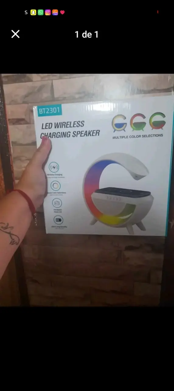 Parlante inalámbrico LED BT2301