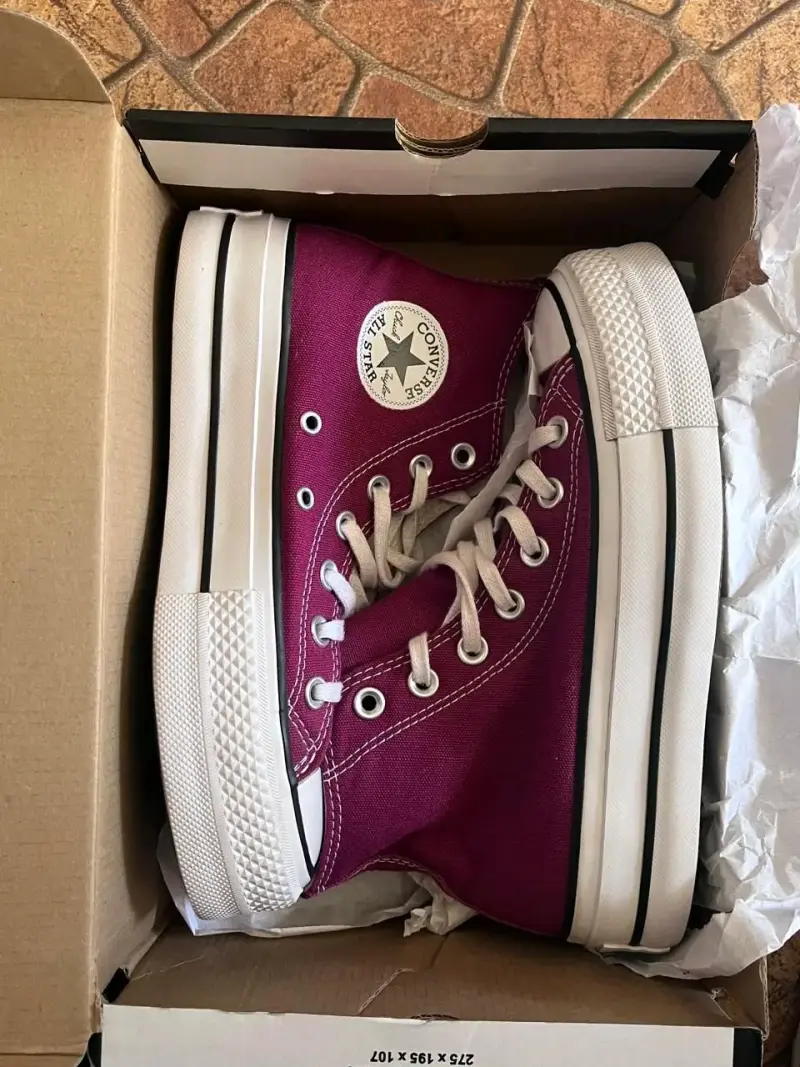 Zapatillas Converse rosas altas - 3