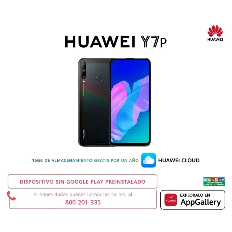 Huawei Y7P smartphone negro