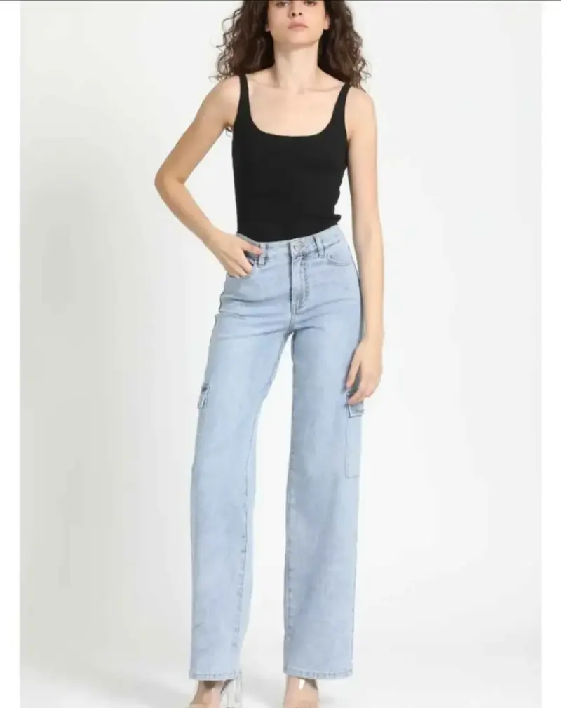 Jeans Mujer Cargo Fashion Park - 1