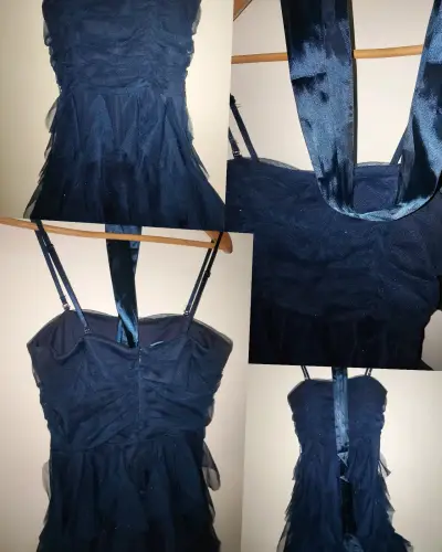 Vestido azul con tirantes - miniatura 1