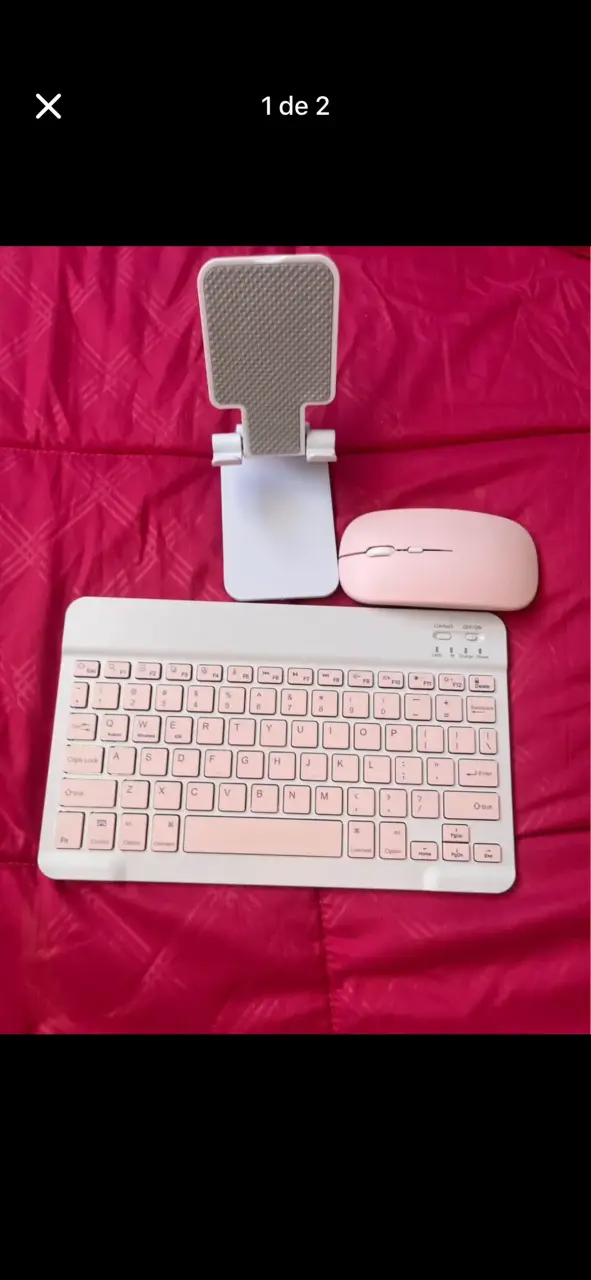 Kit teclado y mouse rosa