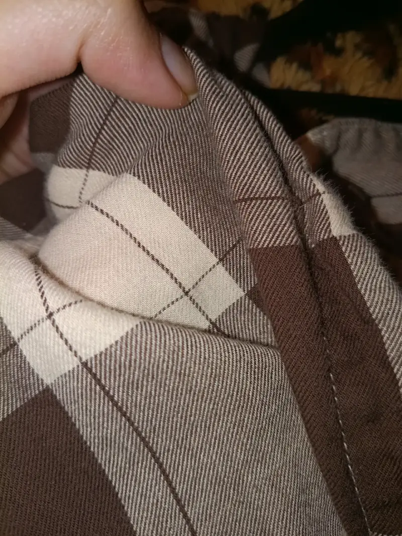 Camisa de cuadros marrón y blanco - 3