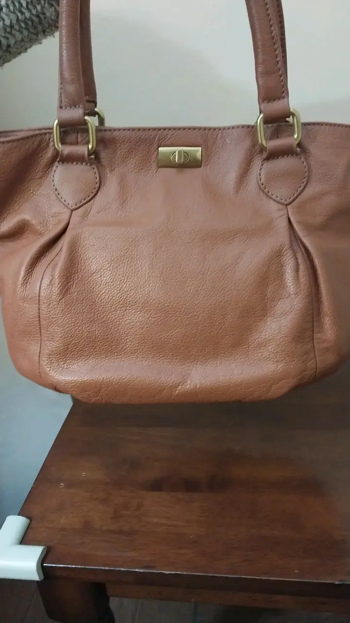Cartera de cuero marrón - 1