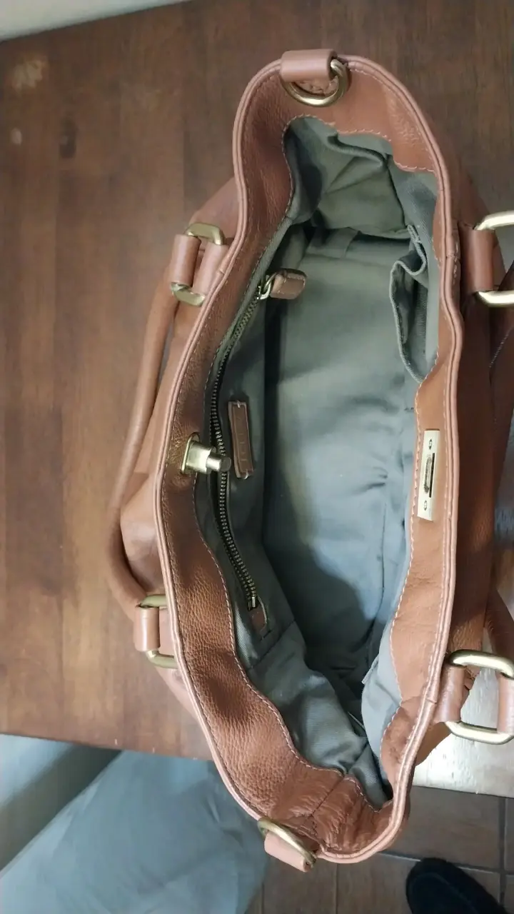 Cartera de cuero marrón - 3