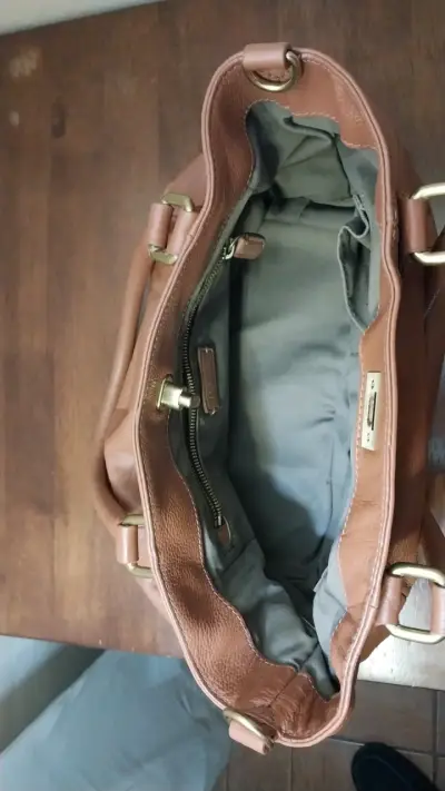 Cartera de cuero marrón - miniatura 3