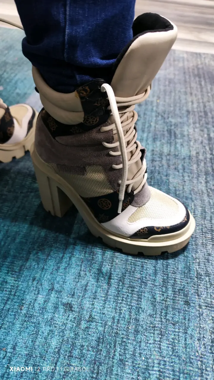 Botines con tacón Guess beige - 3