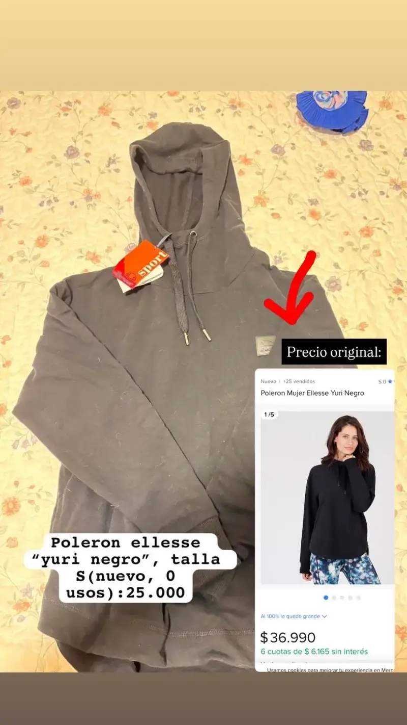 Polerón negro Ellesse nuevo