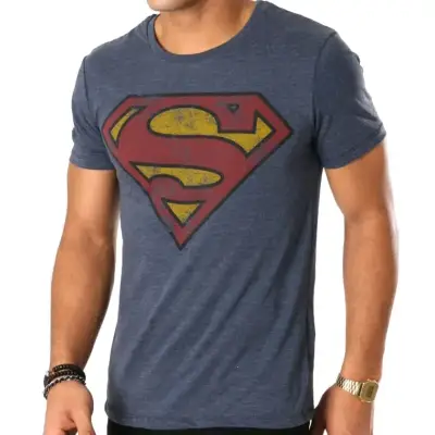 Polera azul logo Superman - miniatura 1