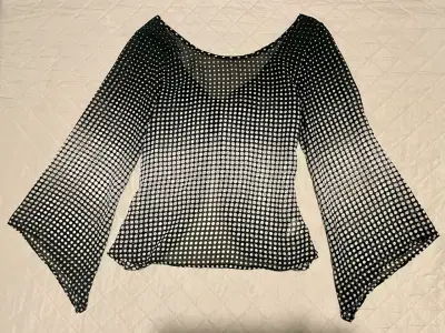 Blusa negra con puntos blancos - miniatura 1
