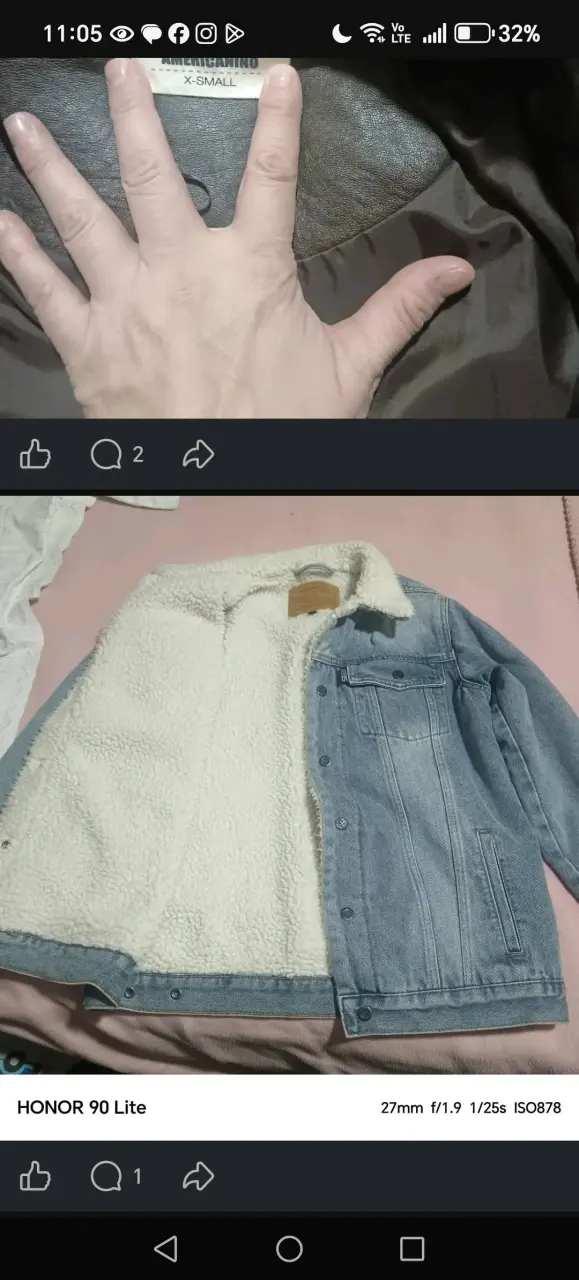 Chaqueta denim con forro de lana - 1