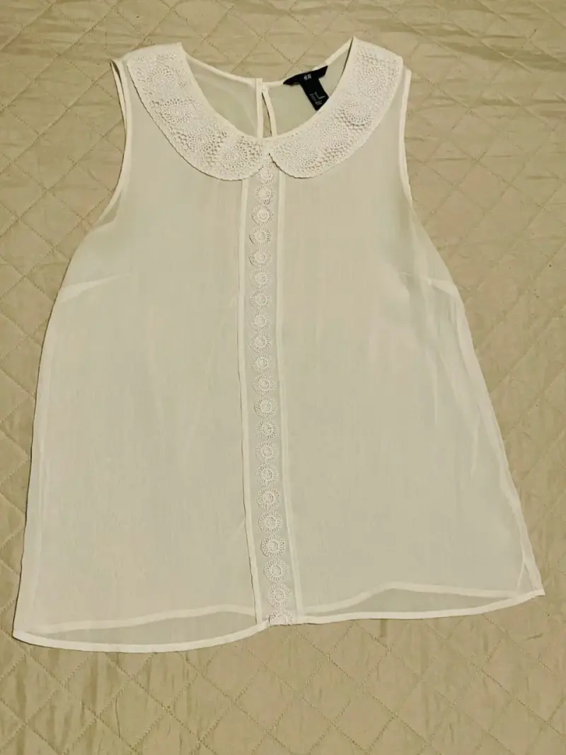 Blusa sin mangas blanca