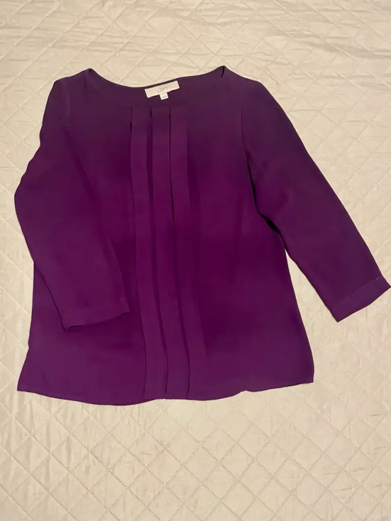 Blusa morada de mangas 3/4