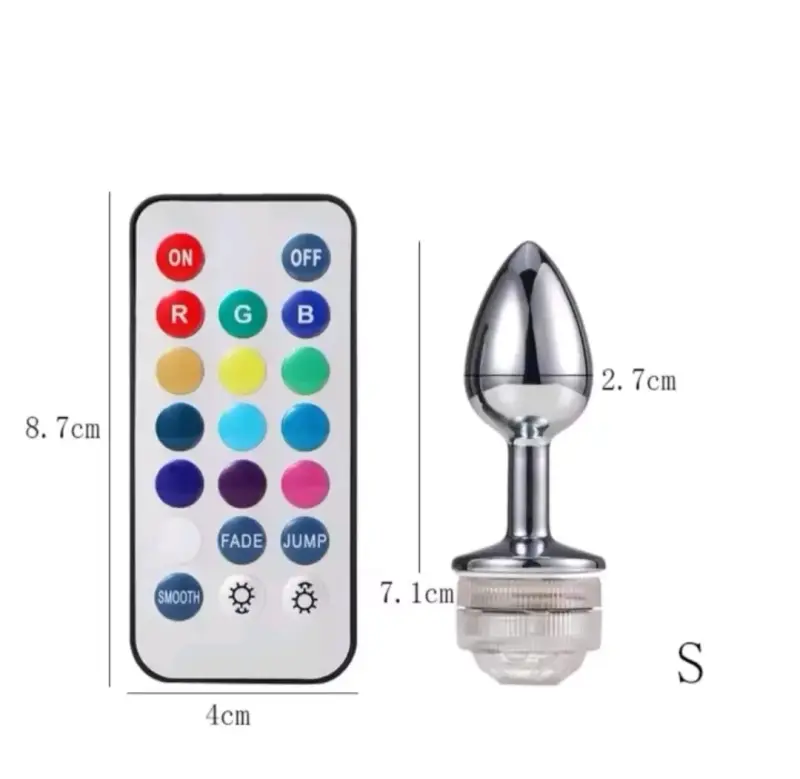Plug anal metálico con control remoto