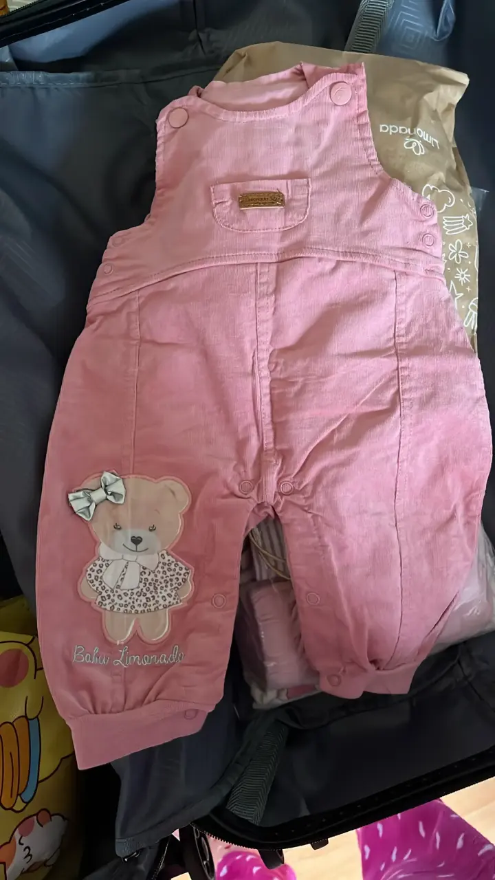 Jardinera rosa para bebe 0-3 meses