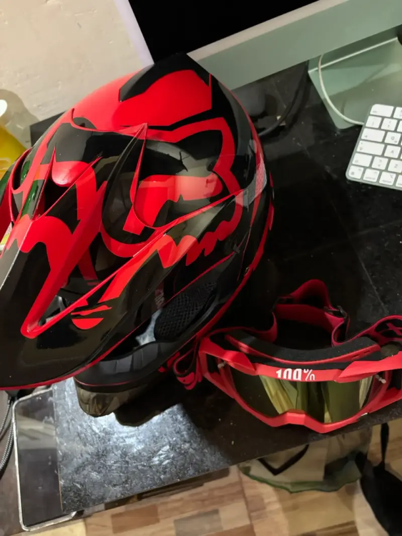 Casco motocross/Enduro/DH + Antiparras - 3