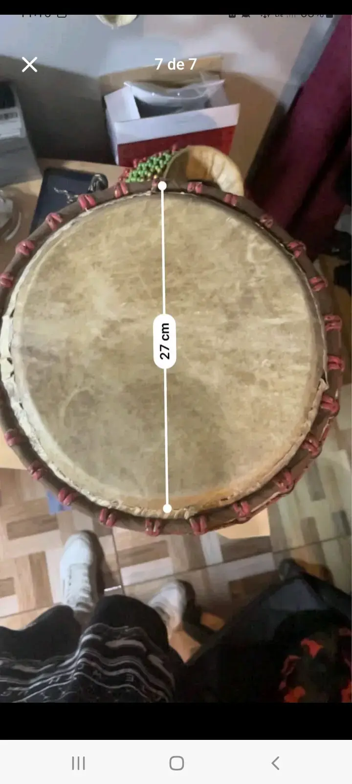 Tambor artesanal 27 cm - 1