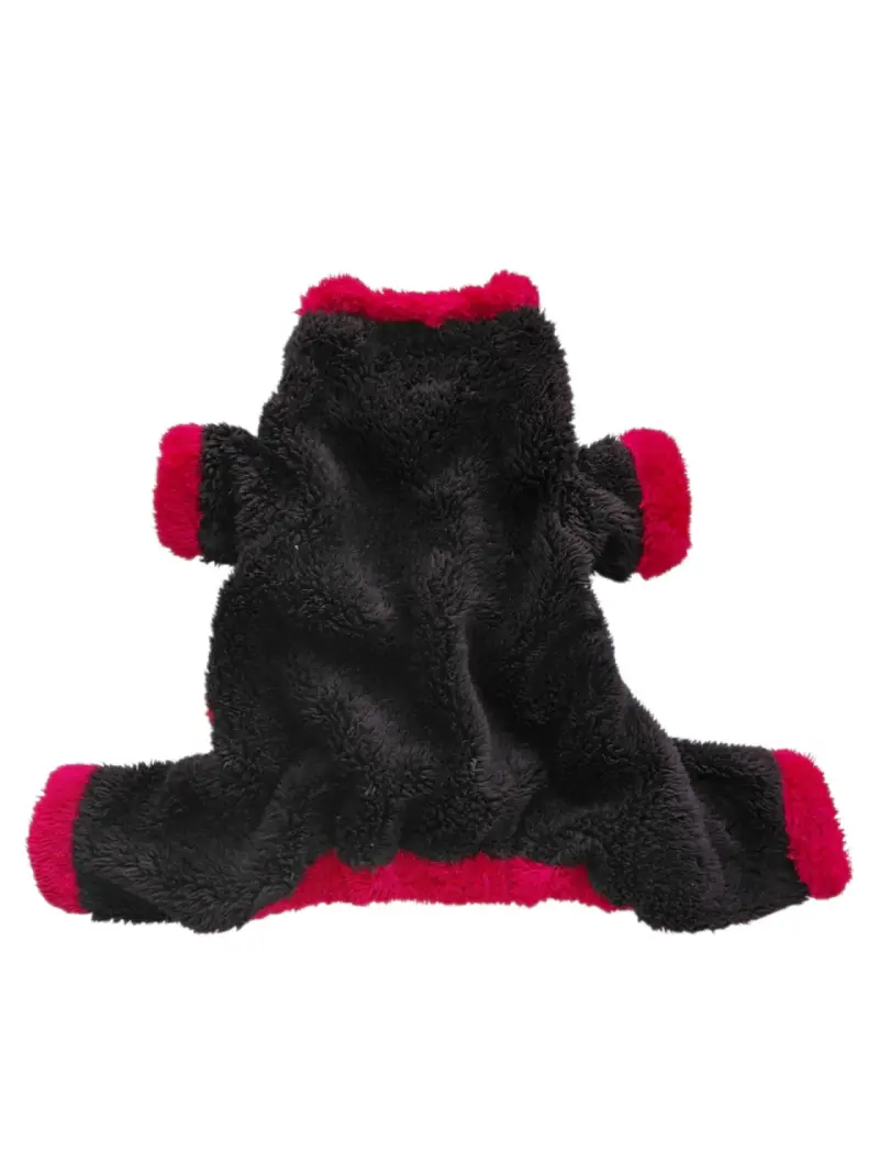 Abrigo negro con borde rojo para perro T3 - 2
