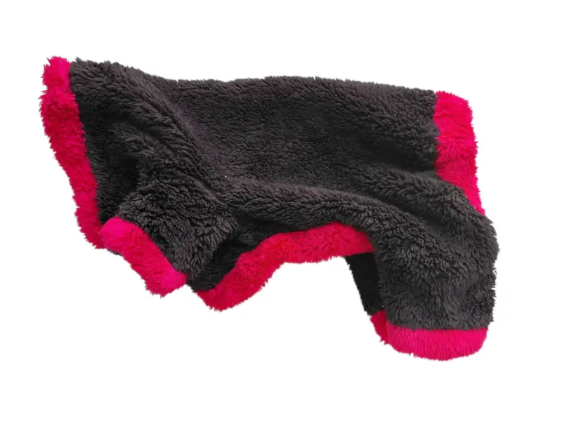 Abrigo negro con borde rojo para perro T3 - 3