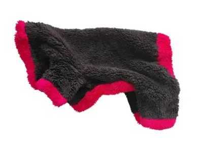 Abrigo negro con borde rojo para perro T3 - miniatura 3