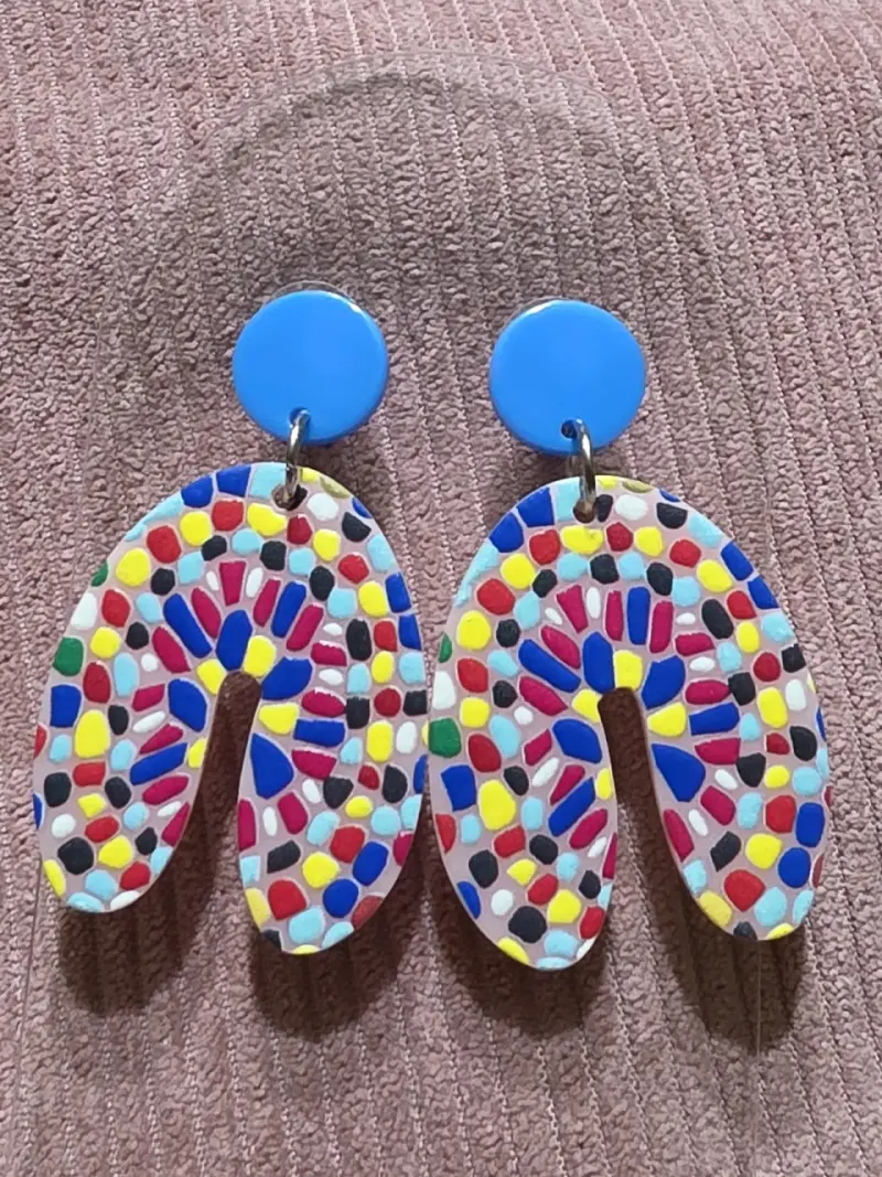 Aros mosaico multicolor