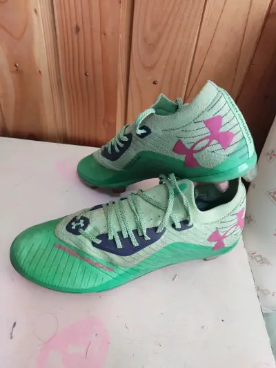 Zapatillas fútbol Under Armour verdes - miniatura 3