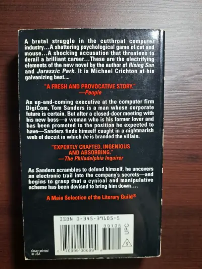 Libro 'Disclosure' de Michael Crichton - miniatura 3